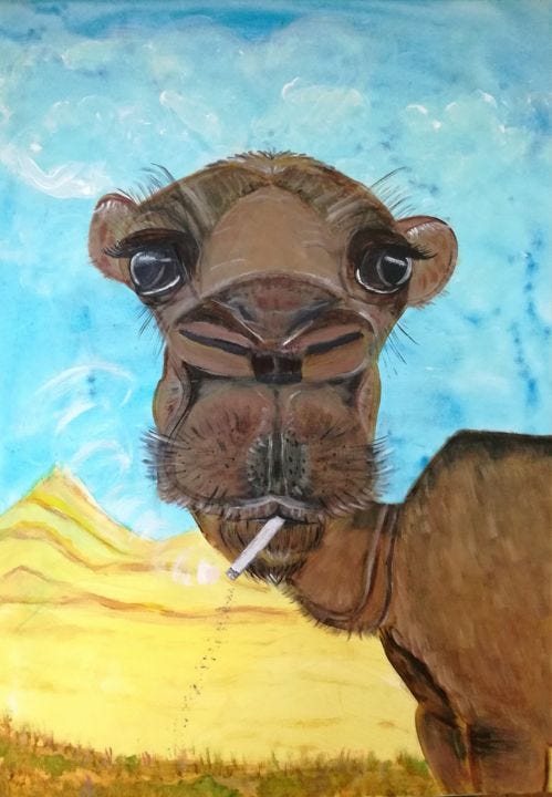 Camel, Painting by Elle Sun | Artmajeur