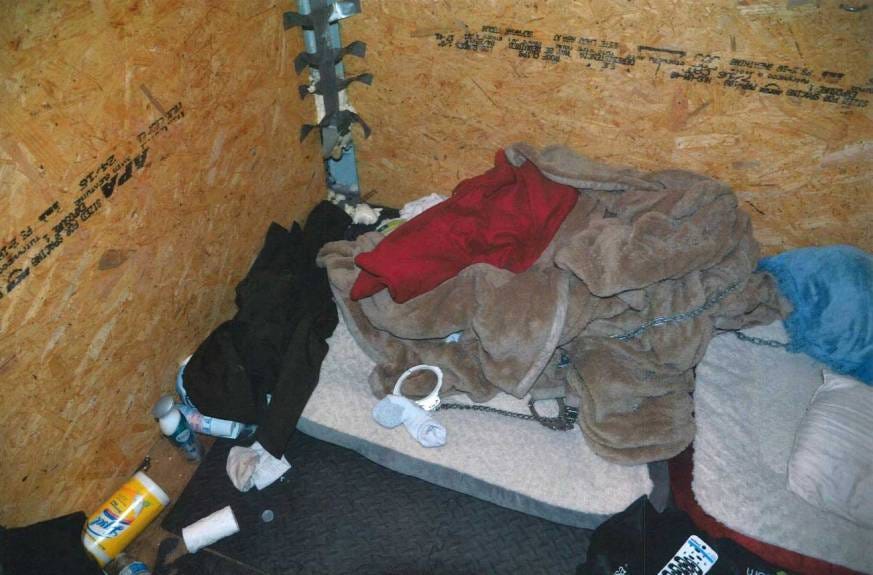 PICS: Inside storage container where Kala Brown was found