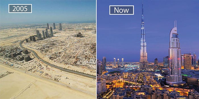 Amazing "Before and After" Photos of 15 Iconic Cities