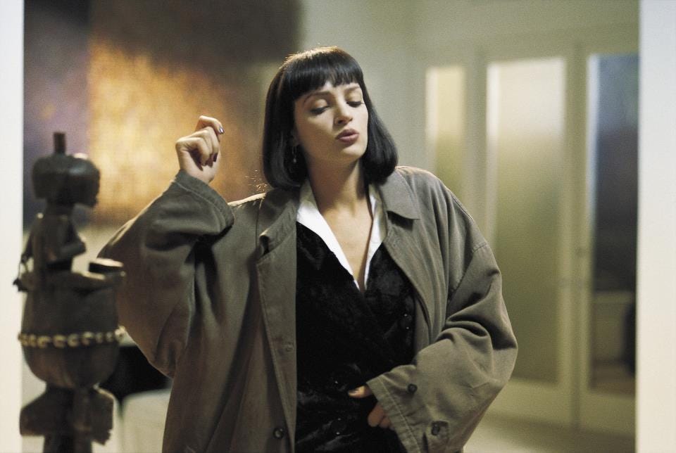 My name is Nacho — Mia Wallace dancing in Pulp Fiction.