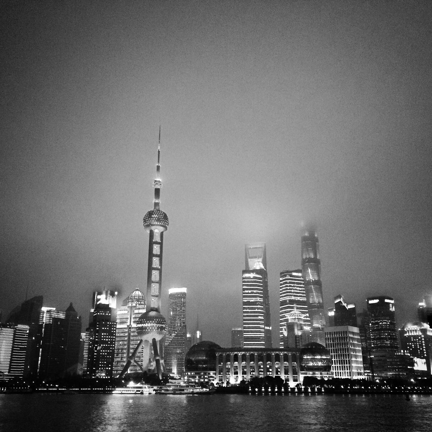 shanghai pudong skyline