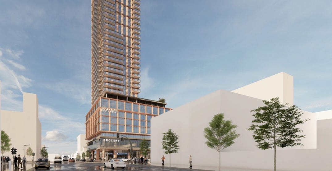 Broadway's tallest tower proposed above future South Granville Station (RENDERINGS)