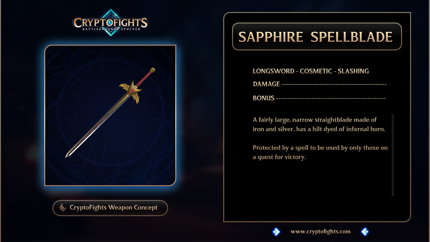 CryptoFights Weapon Concept Sapphire Spellblade 