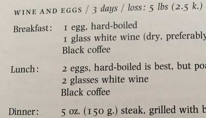 Vogue&#39;s Weird 1970&#39;s Diet Is Just Wine, Eggs, And Steak