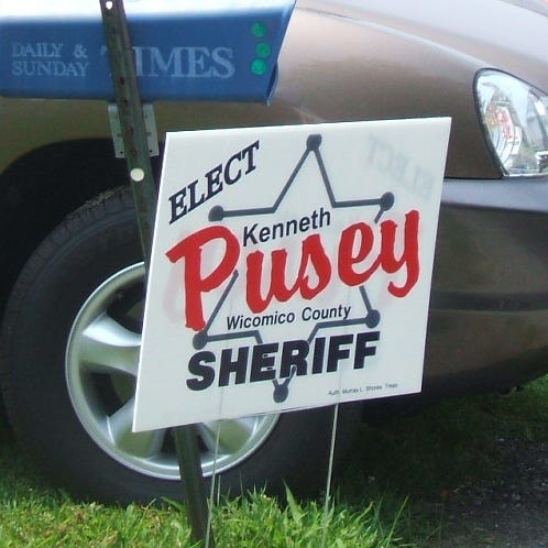 Maybe not there physically, but he has a supporter at the Allen 4th of July parade.