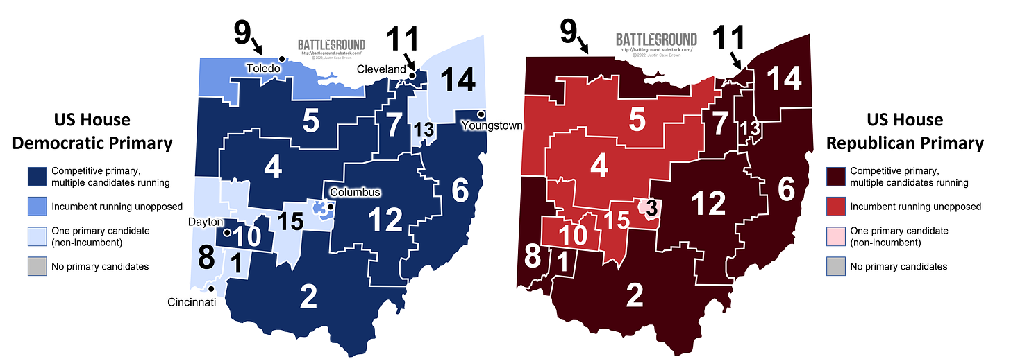 Ohio's 2022 US House Primaries