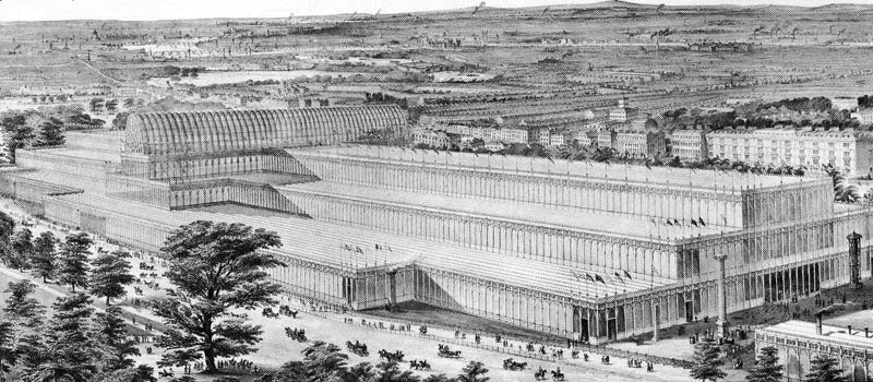 Crystal Palace, Londres, vue générale, 1851