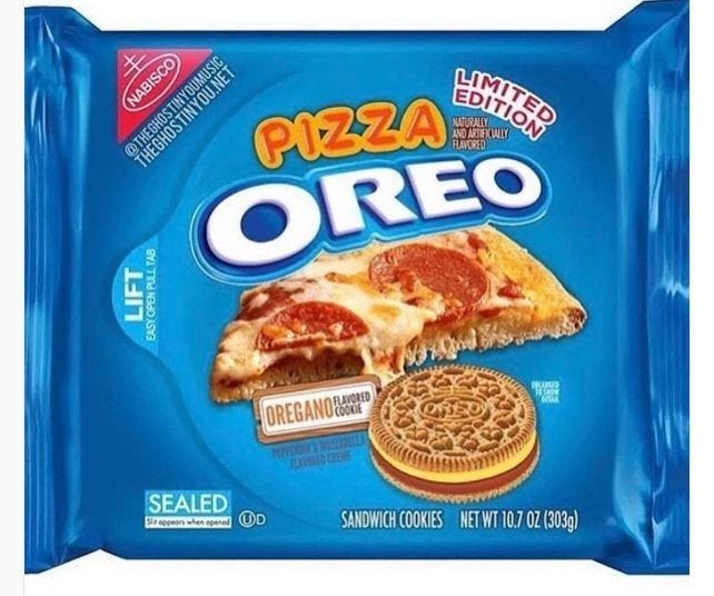 Pizza Oreo in 2020 | Oreo flavors, Weird oreo flavors, Pop tart flavors