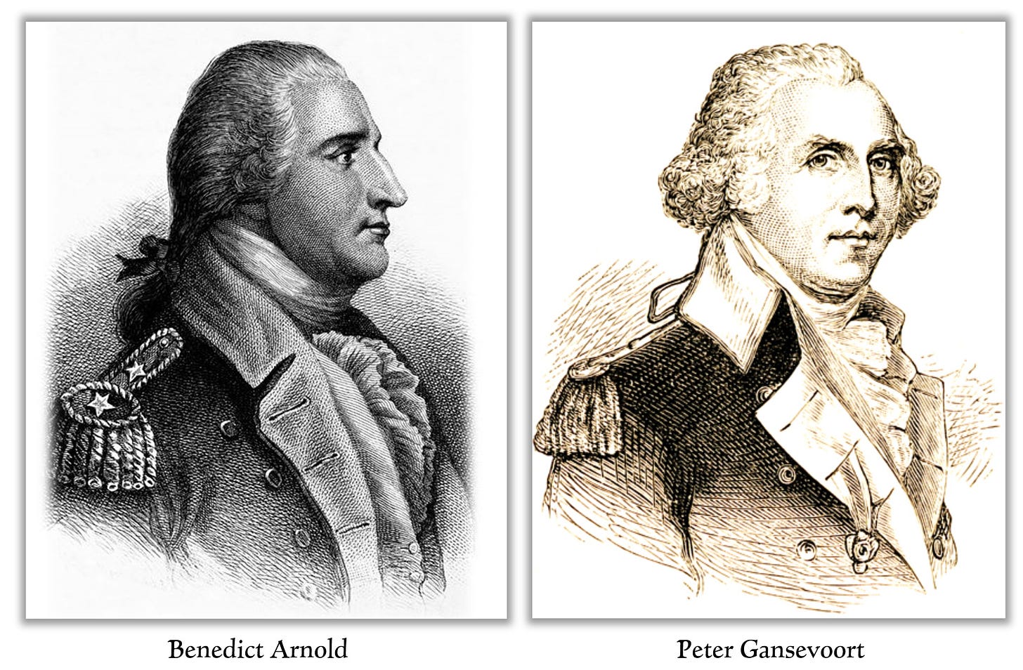 Sketches of of Benedict Arnold and Peter Gansevoort