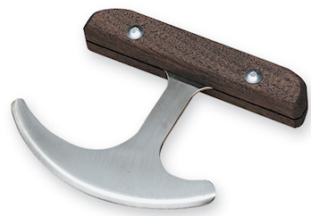 Rocker knife makes cutting easier for those with Parkinson's.