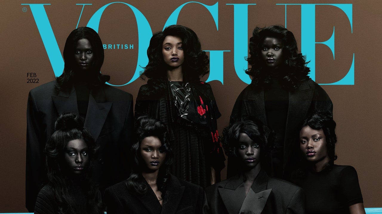 British Vogue&#39;s Momentous All African February 2022 Cover Spotlights 9  Young Women “Redefining What It Is To Be A Fashion Model” | British Vogue