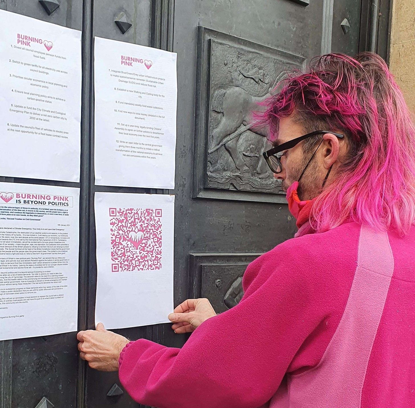 New 'anti-political' party Burning Pink threatens civil disobedience in  Cambridge