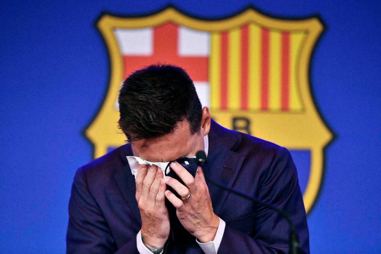 Messi&#39;s tearful departure encapsulates Barcelona&#39;s sad decline
