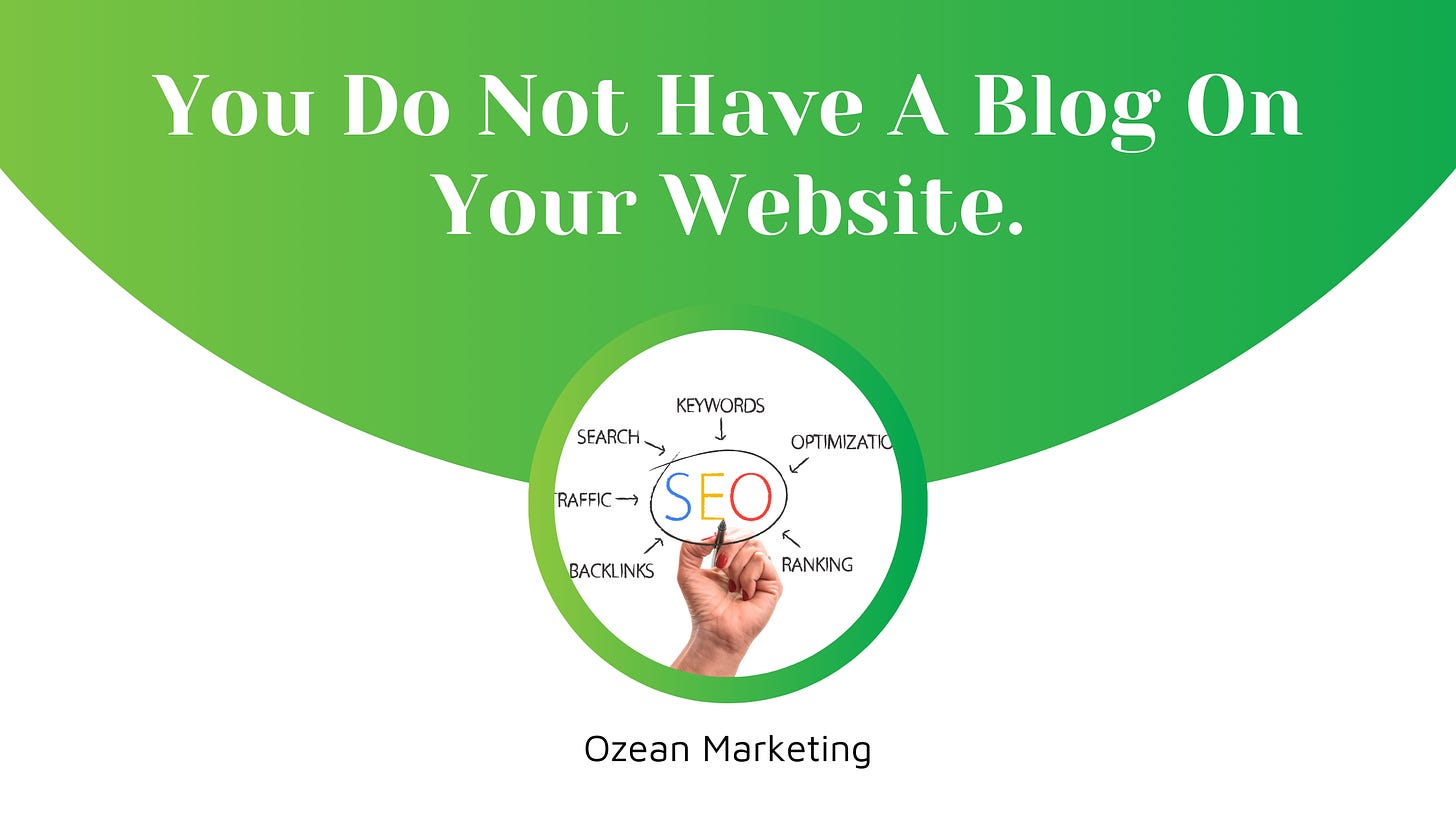 You Do Not Have A Blog On Your Website.