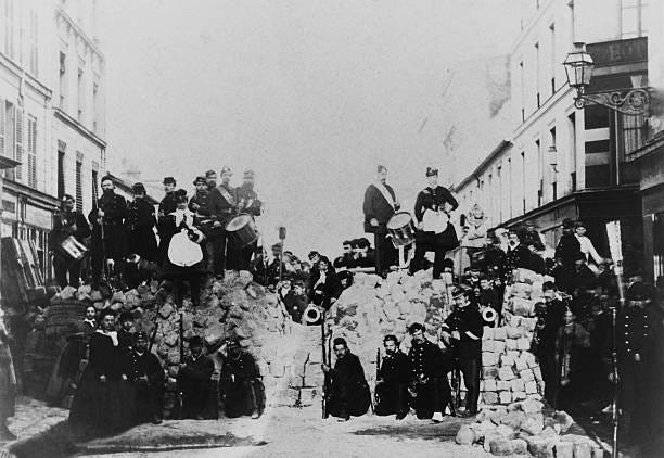 Basfroid Street Barricade In Paris Township On 1871