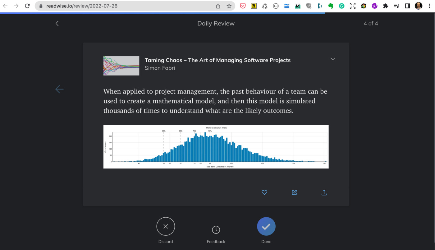 Readwise Daily Review Feature