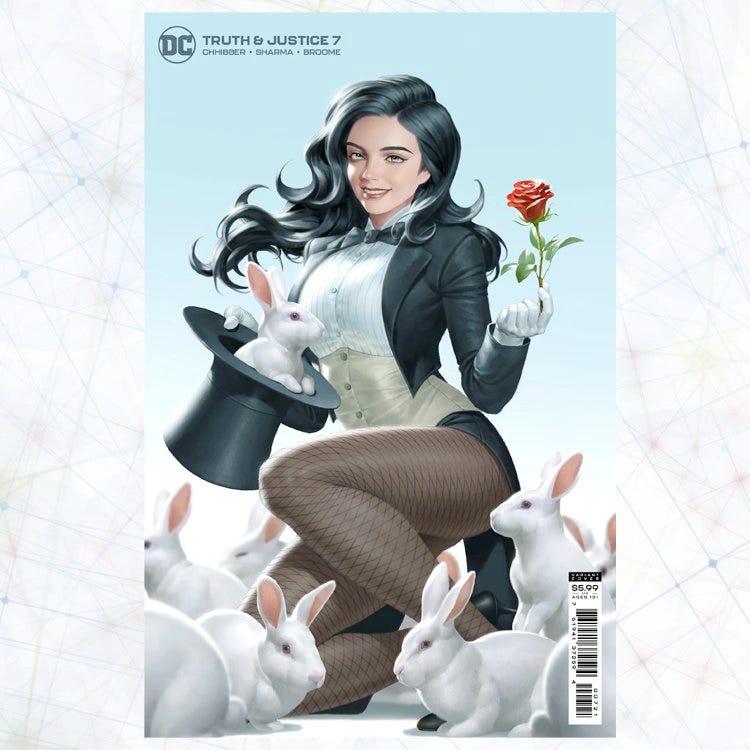 Zatanna on the cover of Truth & Justice #7