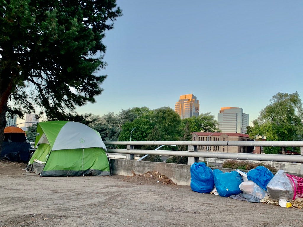 Portland homeless, COVID19, BLM. August 2020