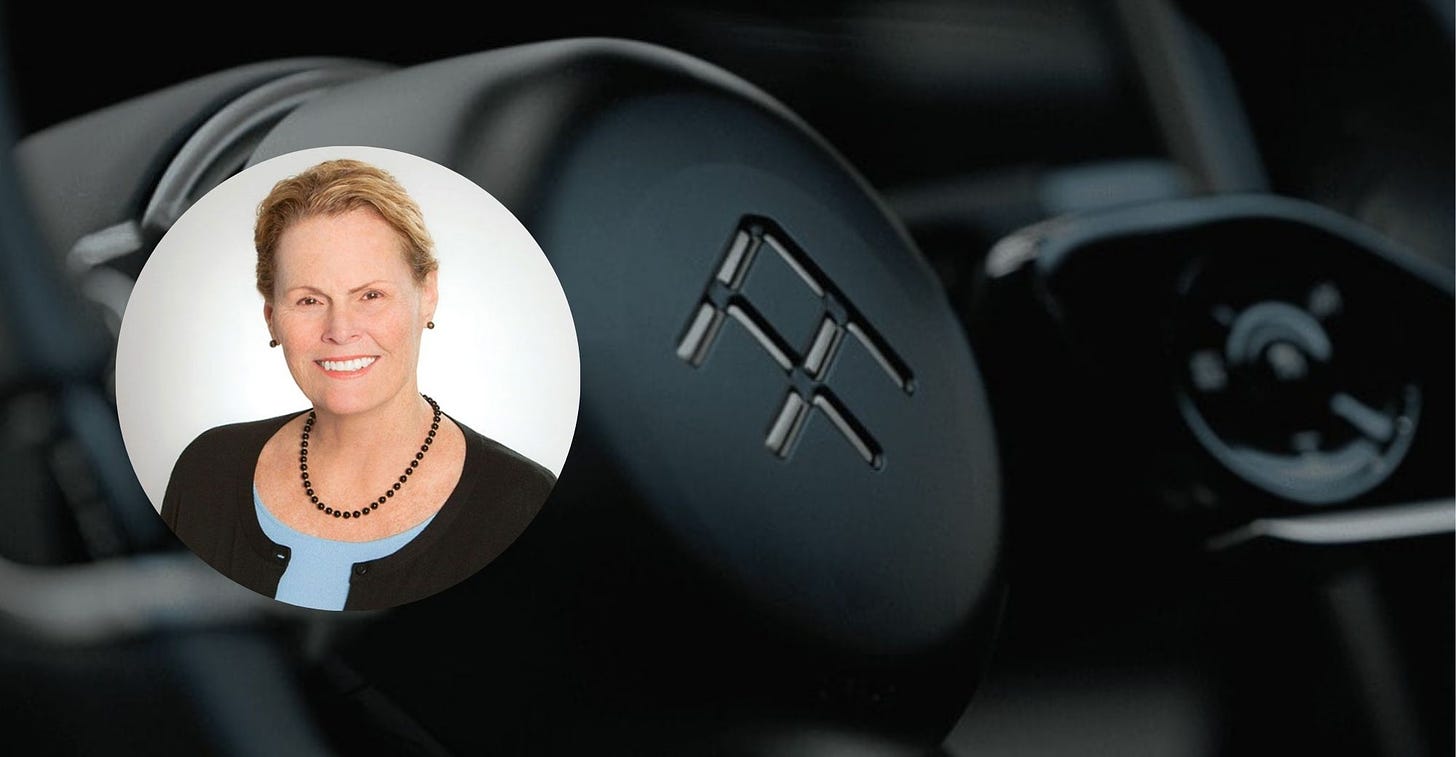 Faraday Future Executive Chair Sue Swenson Resigns