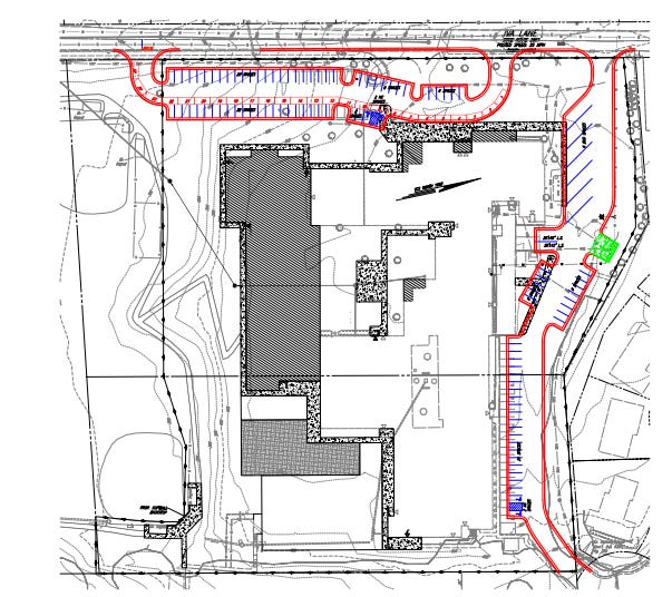 construction drawing of Wakefield Forest Elementary School roadway