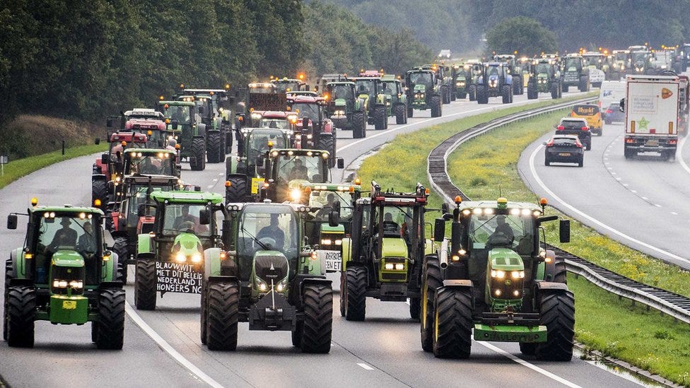 Dutch tractor protest sparks 'worst rush hour' - BBC News