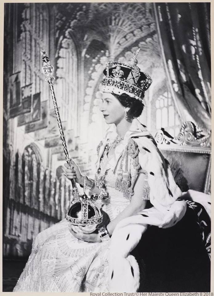 Her Majesty Queen Elizabeth II - Coronation - Crown, Scepter, and Orb