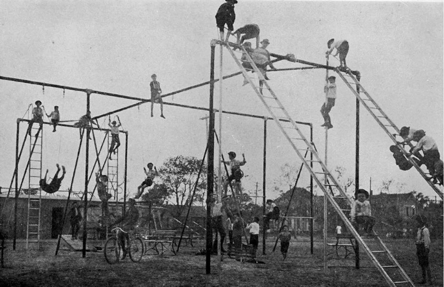The dangerous playgrounds of 1900s through vintage photographs - Rare  Historical Photos