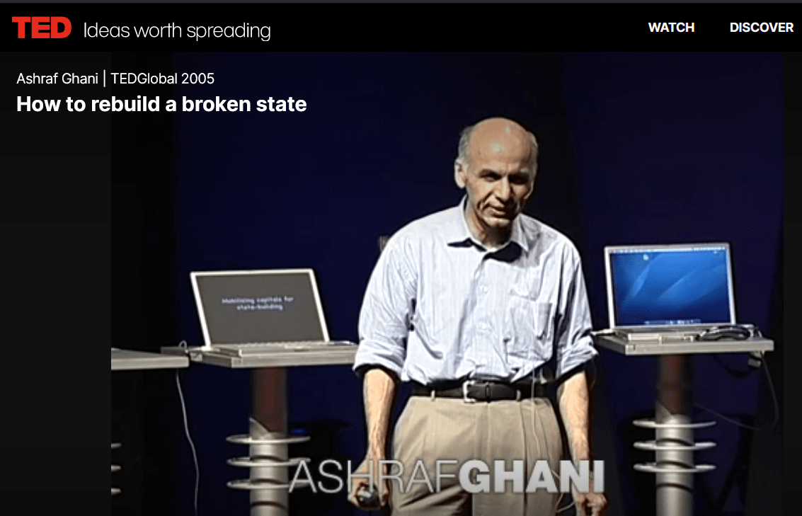 Ashraf Ghani TED Talk Afghanistan