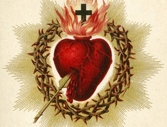 Holy card depicting the Sacred Heart of Jesus, ca. 1880. Auguste Martin collection, University of Dayton Libraries.
