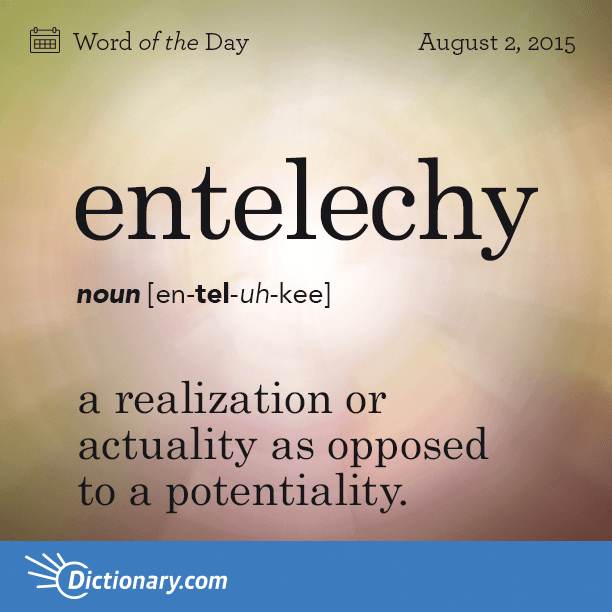 entelechy - Word of the Day | Dictionary.com | Weird words, Uncommon words,  Unusual words