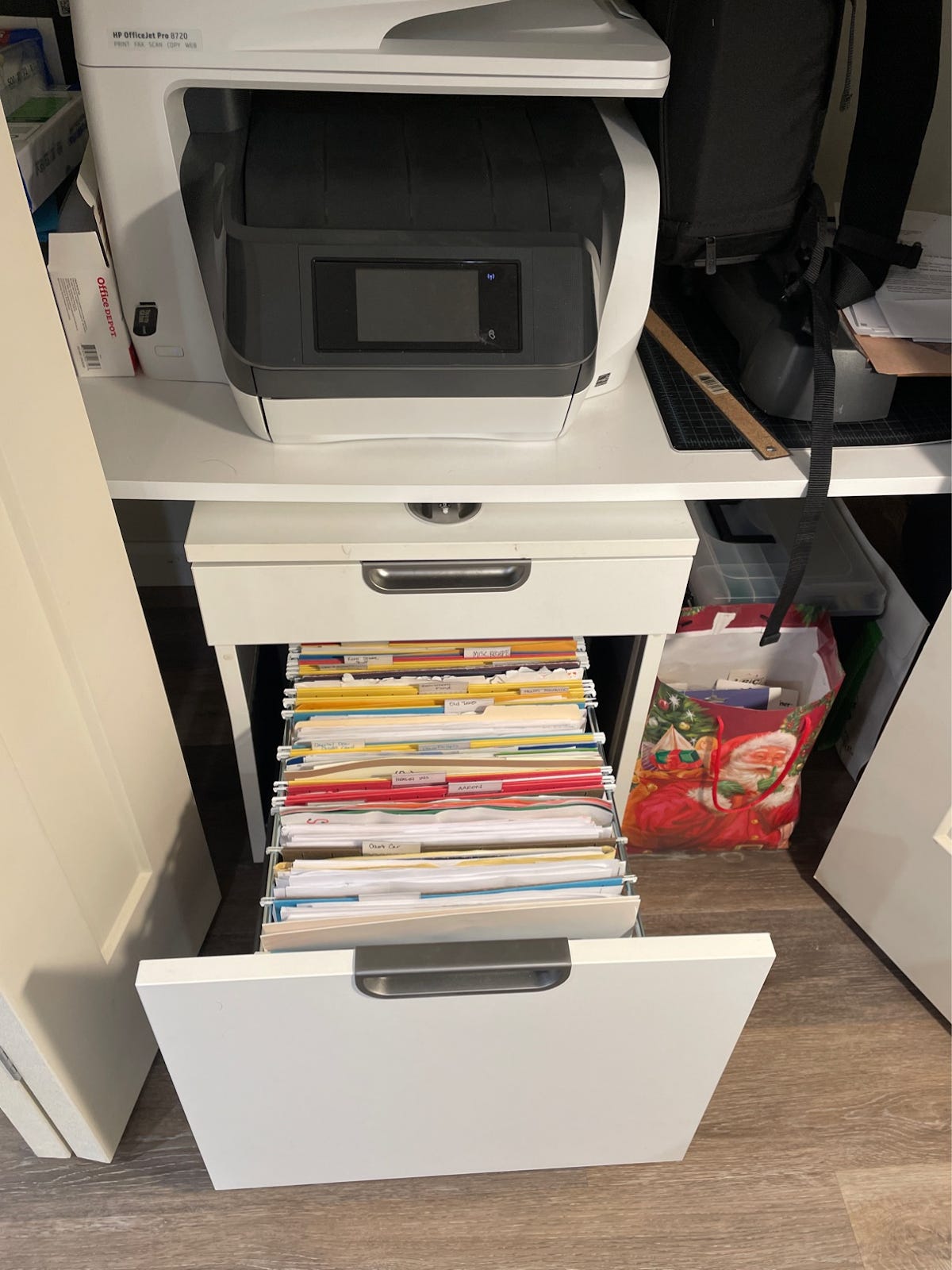 A very well organised filing cabinet.