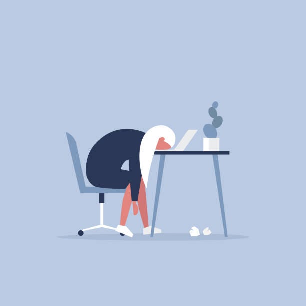711 Woman Bored At Work Illustrations & Clip Art - iStock