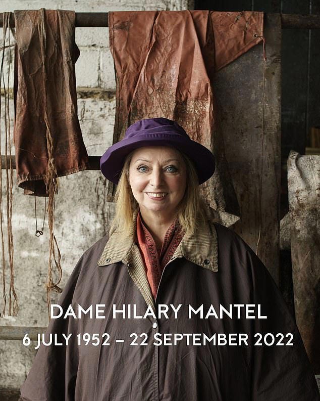 Wolf Hall author Hilary Mantel has died suddenly aged 70, her publisher has announced