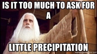 Is it too much to ask for a LITTLE PRECIPITATION - evan almighty rain |  Meme Generator