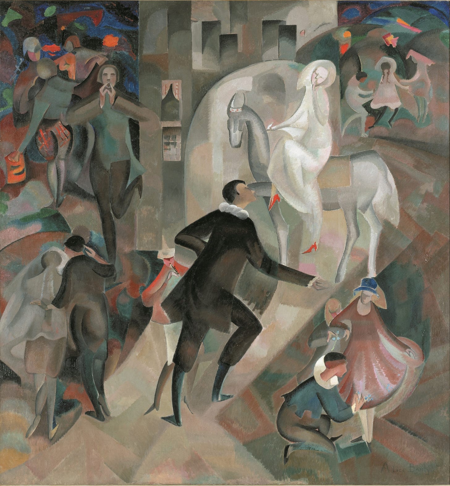 Fête étrange (Les Trouvères) (1912-1923) by Alice Bailly (Swiss, 1872-1938)