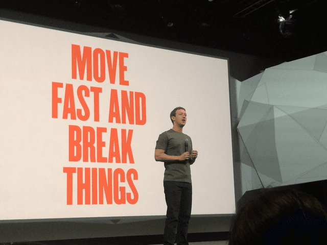 Mark Zuckerberg breaks things