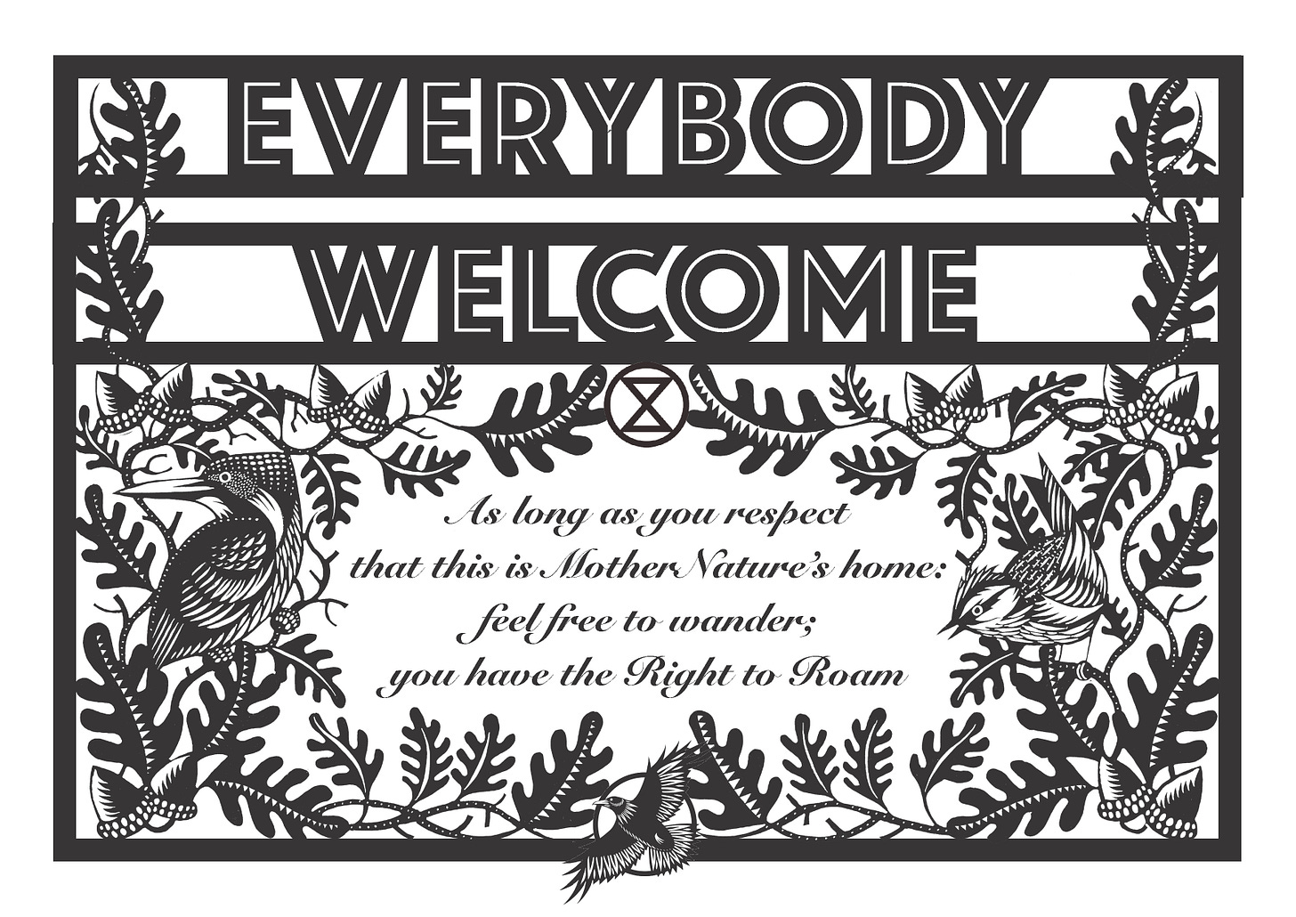 Everybody Welcome sign
