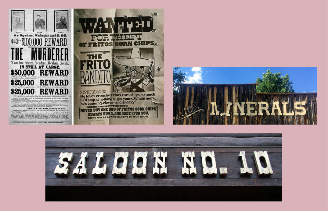 img: Old West Style fonts found on the streets of America