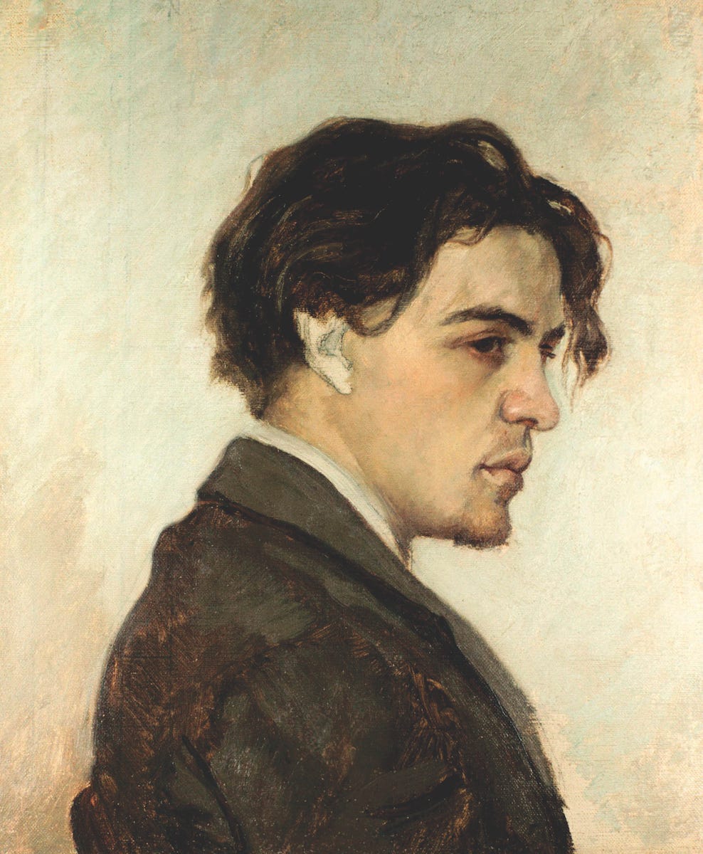 Portrait of Anton Chekhov looking hot