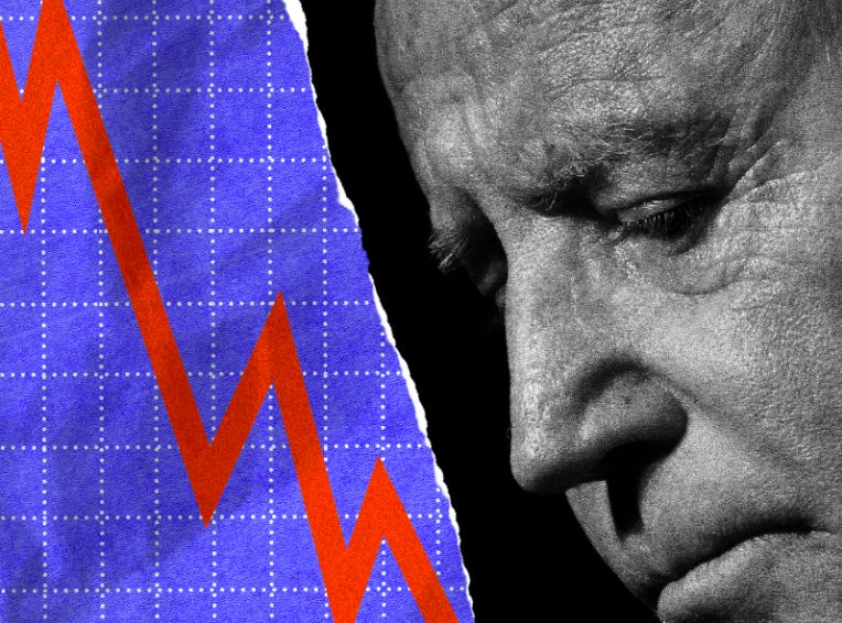 Joe Biden and a crashing stock ticker