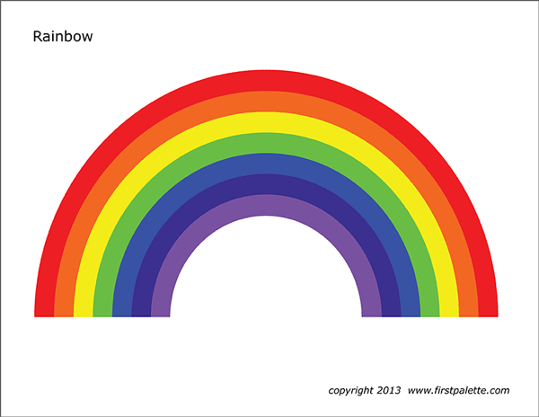 Rainbow | Free Printable Templates & Coloring Pages | FirstPalette.com