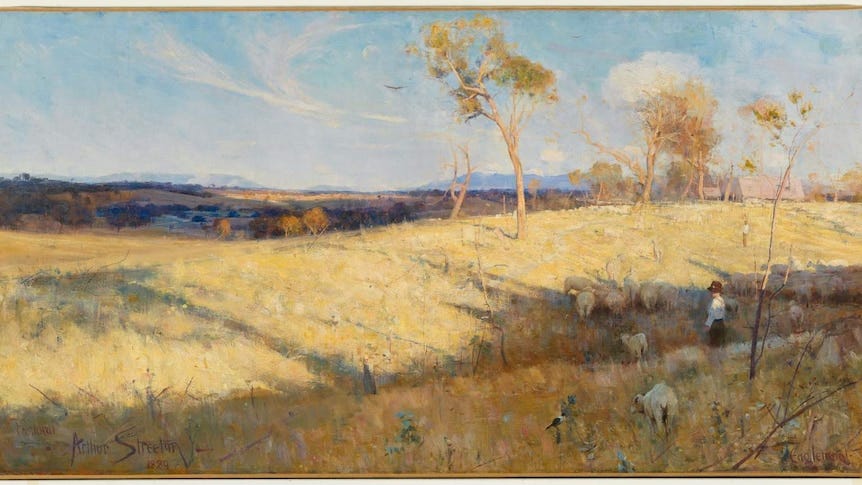 Arthur Streeton, Golden Summer, Eaglemont 1889, oil on canvas, National Gallery of Australia, Canberra, purchased 1995