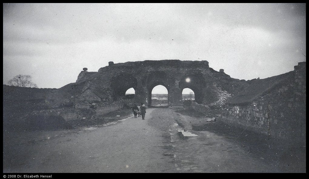 Ruin of the front gate of the Ming palace, Nanking | Historical Photographs  of China