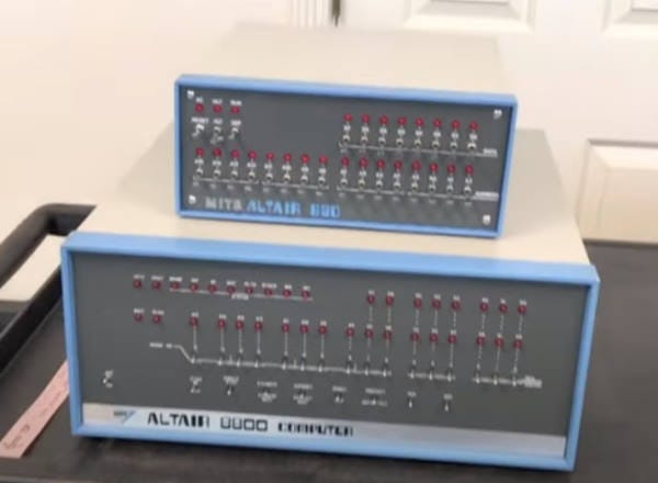 Altair 6800 on top of an Altair 8800 (from YouTube)