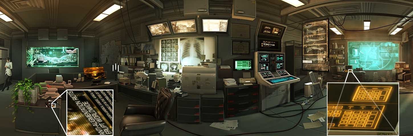 Deus Ex Human Revolution Panorama - created 2014 - Back in the saddle first room