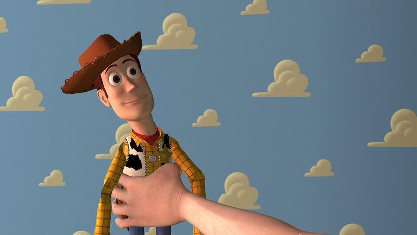In the 1995 animated film “Toy Story”, Sheriff Woody had an unhealthy  obsession with Andy's mom. Many scenes had to be cut last minute due to the  overwhelmingly negative critical response provided