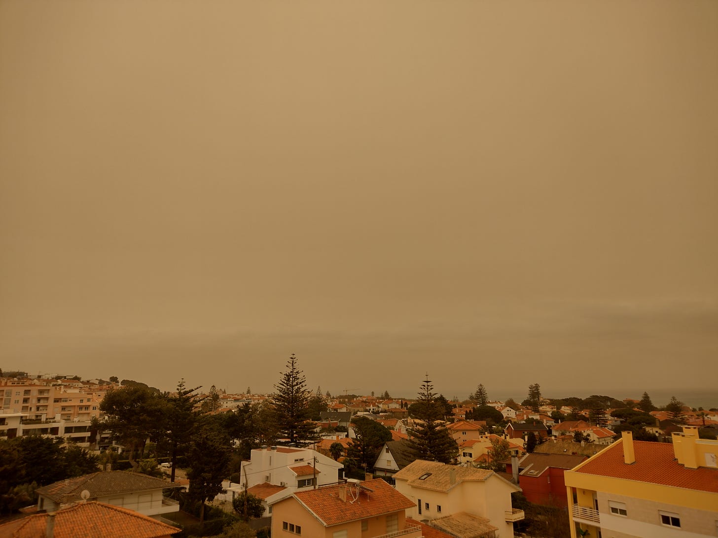 Orange sky in Portugal