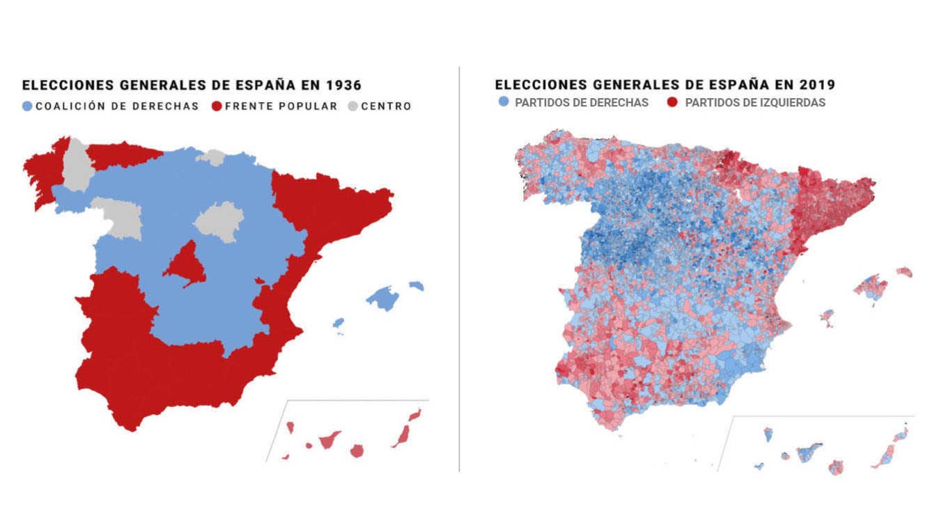 Foto: Los dos mapas. (Unidad de Datos)