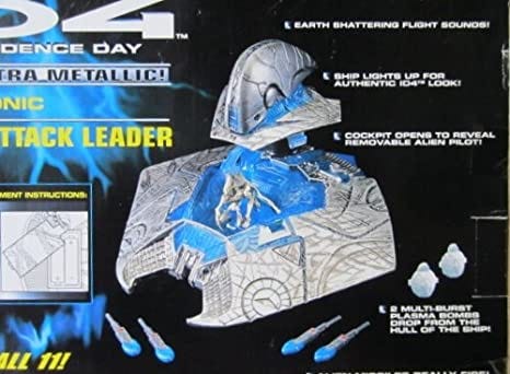 Independence Day ID4 Independence Day Alien Attacker Leader and Electronic  Ship in Ultra Metallic : Amazon.in: Toys & Games