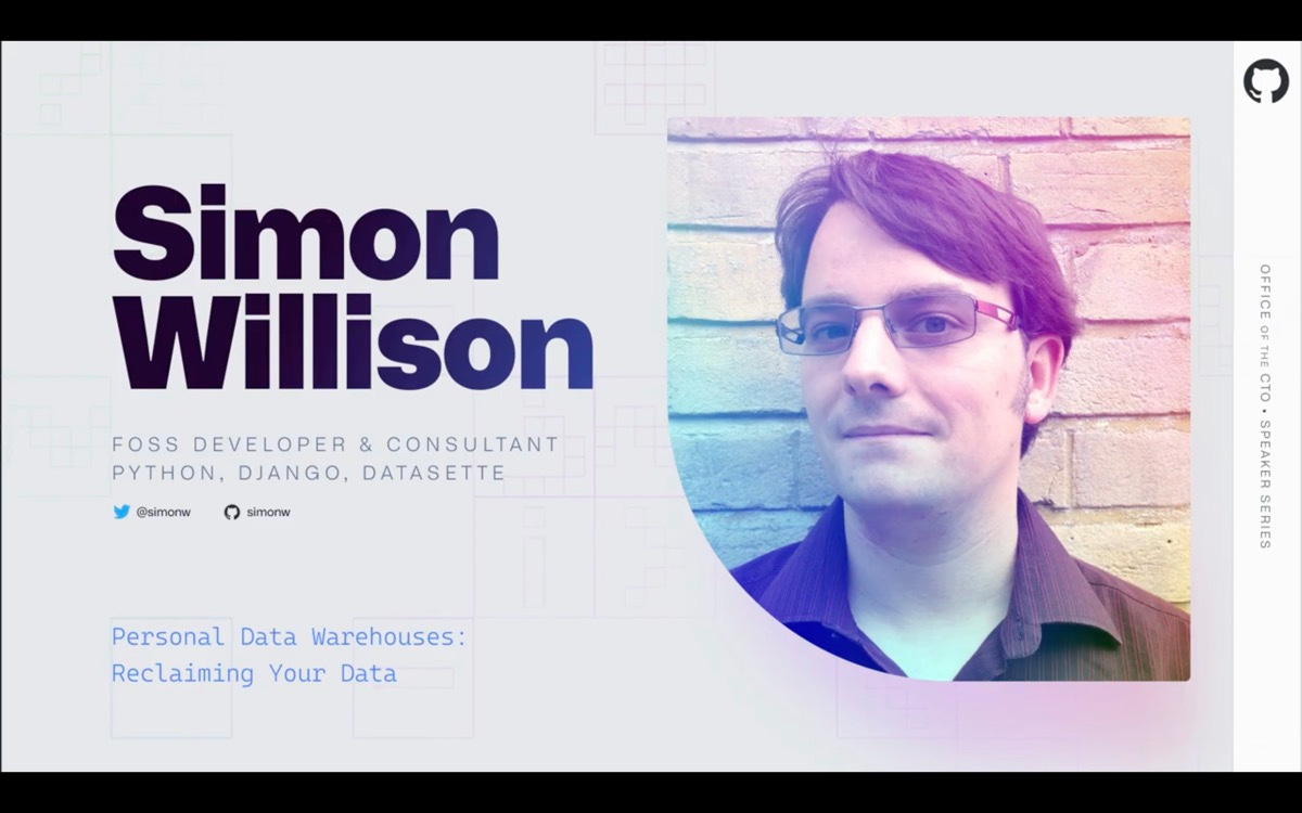 Simon Willison - FOSS Developer and Consultant, Python, Django, Datasette